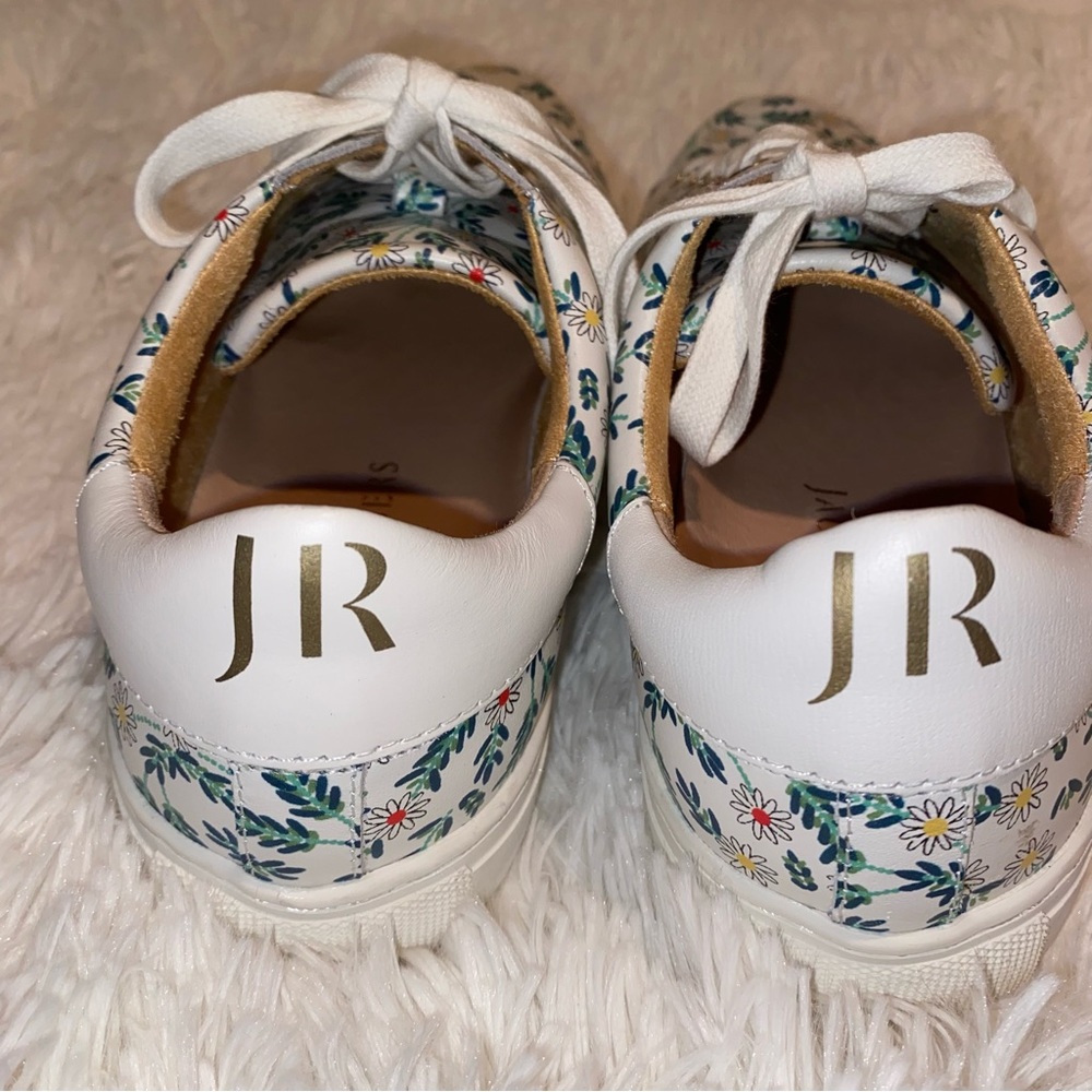 🎉2xHP🎉 Jack Rogers Womens White Floral Rory Daisy Lace-Up Sneakers Size 8 - Picture 5 of 8